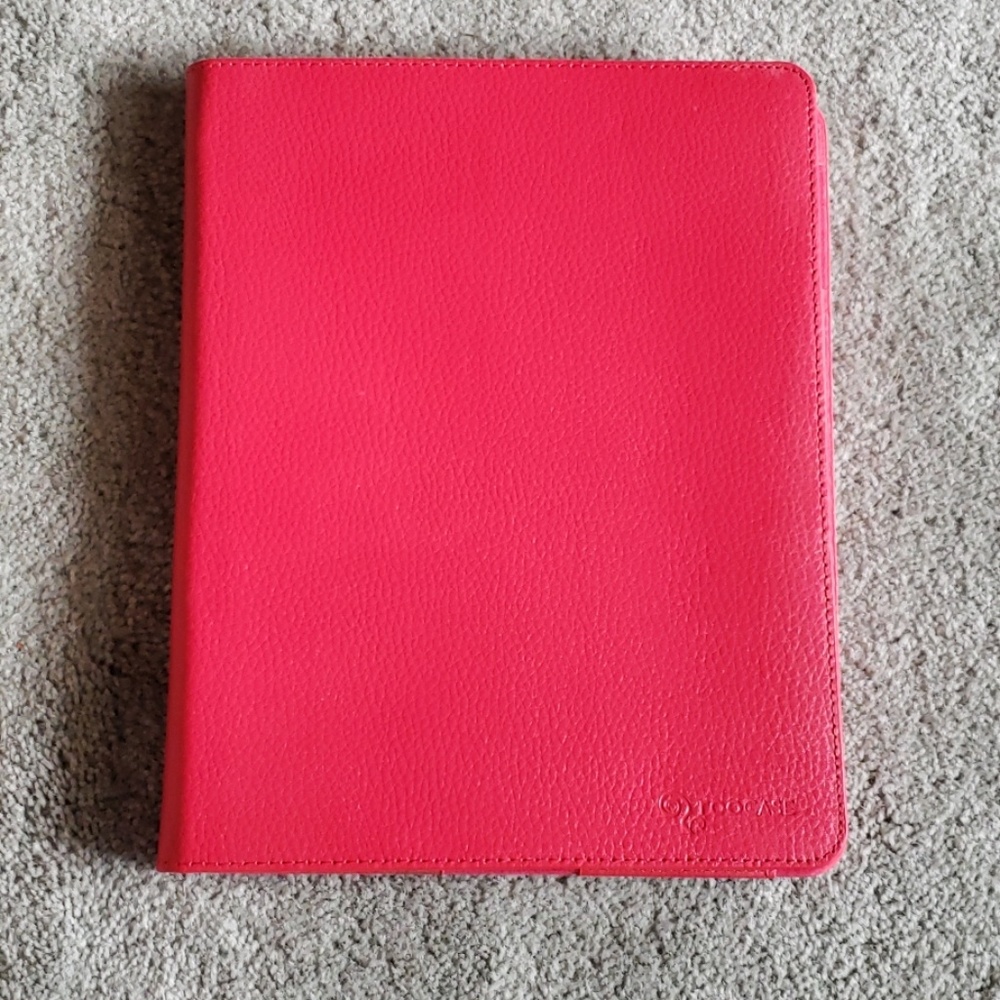 NWOT Roocase red leather iPad 2 case